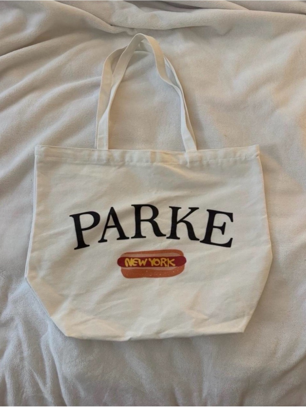 Parke hot dog tote bag